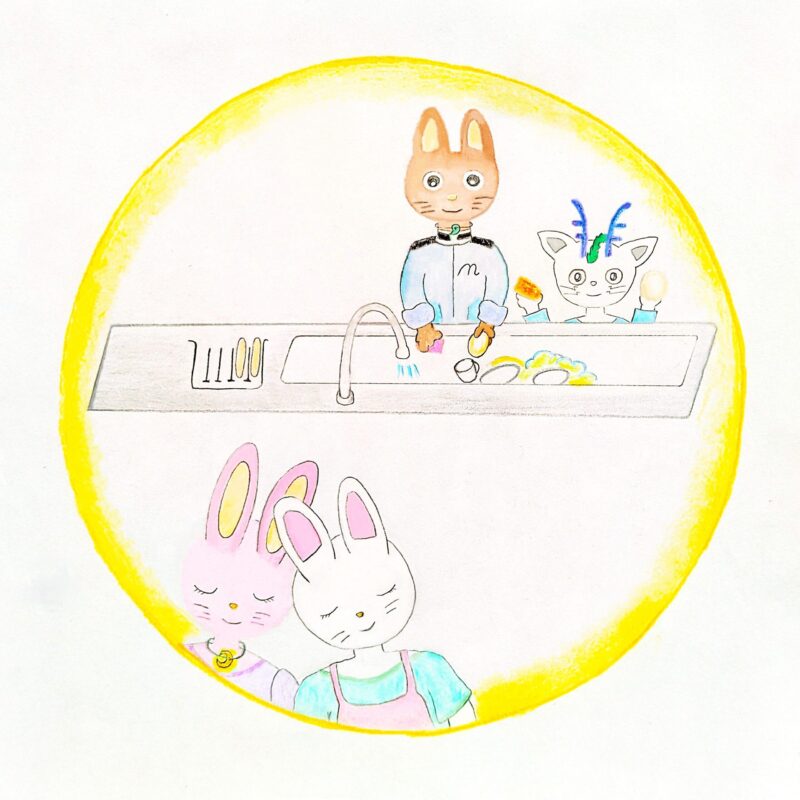 るふるん　第３話　ホットケーキ
の最終ページ
(２１ページ)